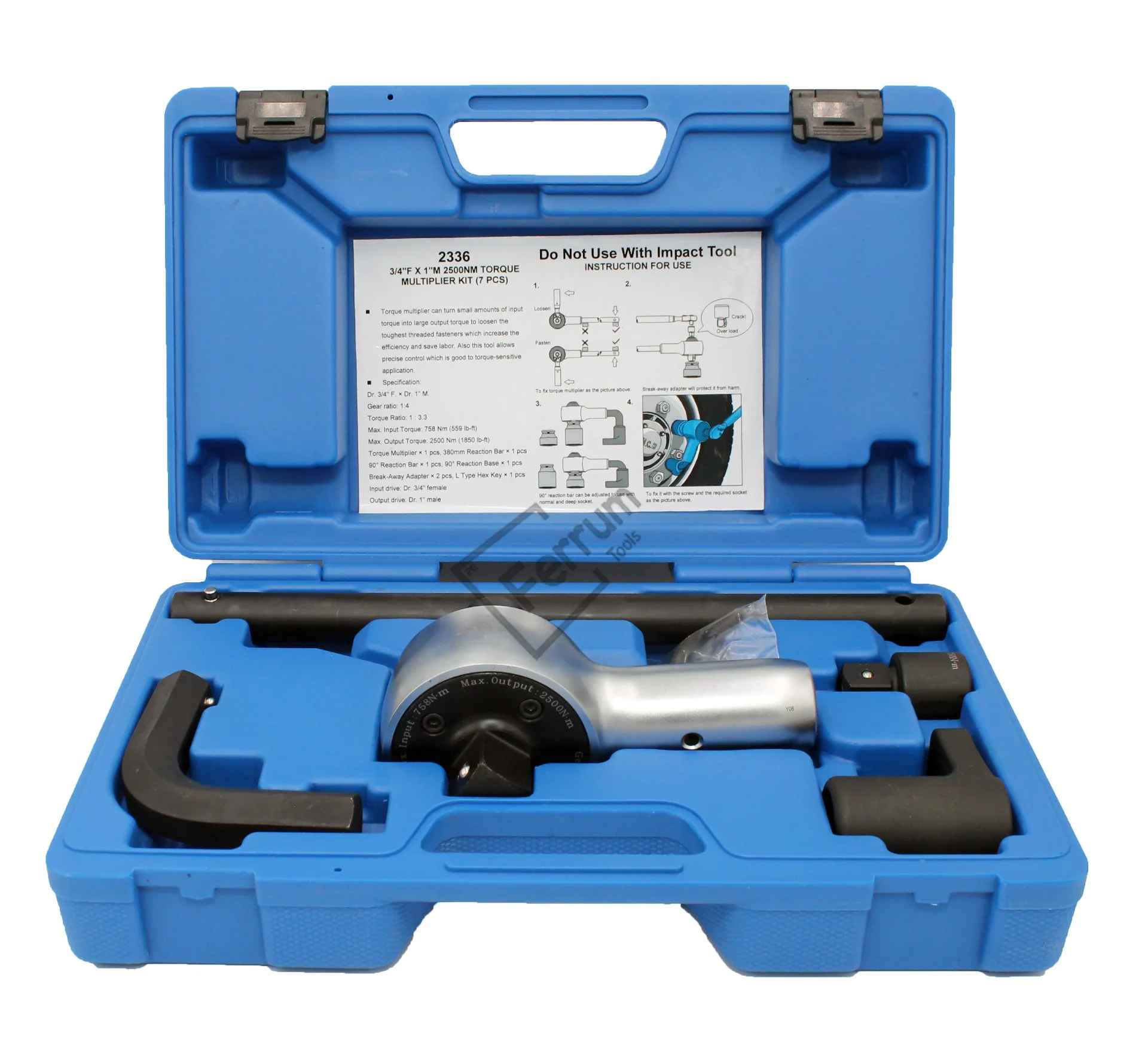 3/4"F X 1"M 2500NM TORQUE MULTIPLIER KIT (7 PCS) ALTERNATIVE TO OTC 7368 - Image 2