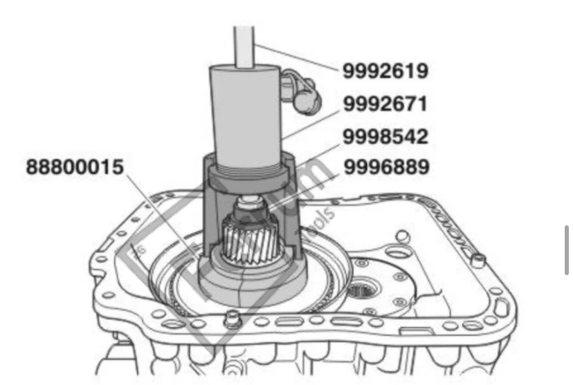 9998542 9992671 9992619 9996315 9996081 Volvo I-Shift Transmission Main Shaft Gear Remover and Installer Alternative - Image 3