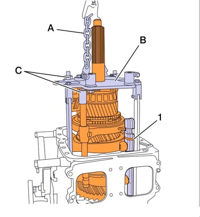 9998631 Alternative VOLVO TRUCK AUTOMATIC TRANSMISSION (MAIN SHAFT/ COUNTER SHAFT) HIGH/ LOW GEAR ENGAGE TOOL - Image 3