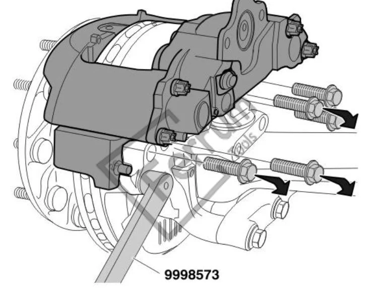 VOLVO TRUCK DISC BRAKE CALIPER FIXING SCREW WRENCH (Dr.1") Alternative to 9998573 - Image 3